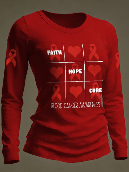 Women's Casual Print Long-Sleeve T-Shirt