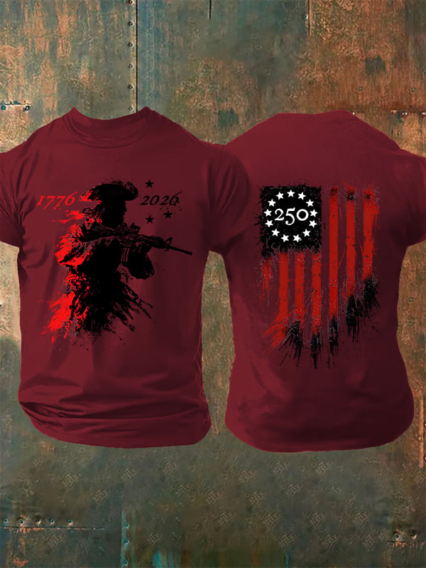 Men's 250 YEARS Round-neck Printed T-Shirt