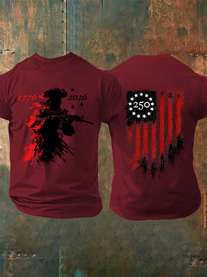 Men's 250 YEARS Round-neck Printed T-Shirt