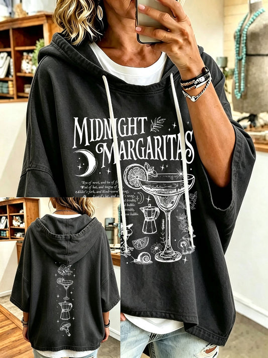 Women's Midnight Margaritas Print Hooded Sweatshirt