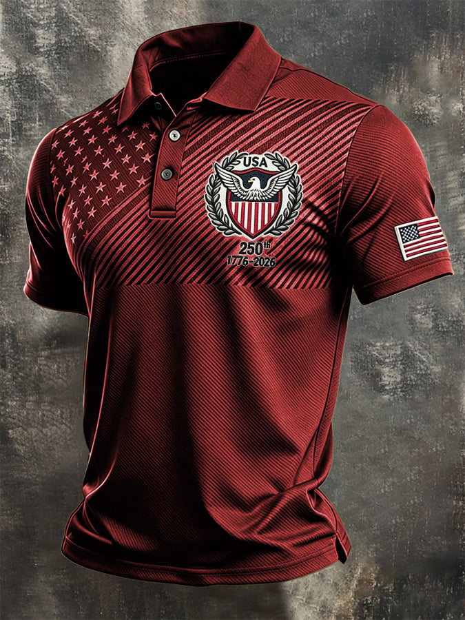 Men's U.S. 250th Anniversary Printed Polo Shirt