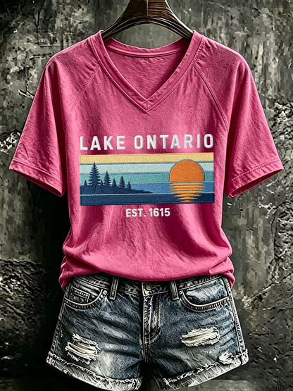 Women's Casual Printed Short-Sleeve T-Shirt