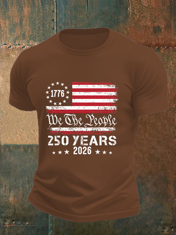 Men's 250 YEARS Print Round-Neck T-Shirt