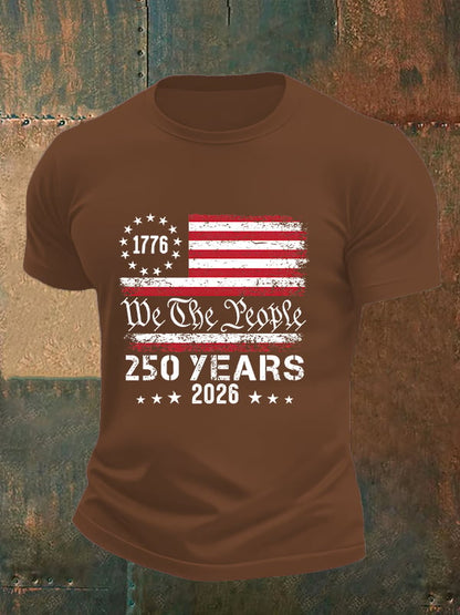 Men's 250 YEARS Print Round-Neck T-Shirt