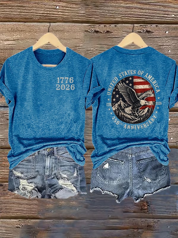 Women's  250th Anniversary Print Crew Neck T-Shirt