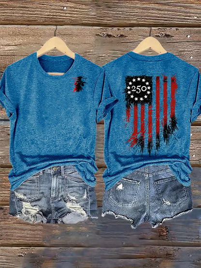 Women's  250 YEARS Round-neck Printed T-Shirt