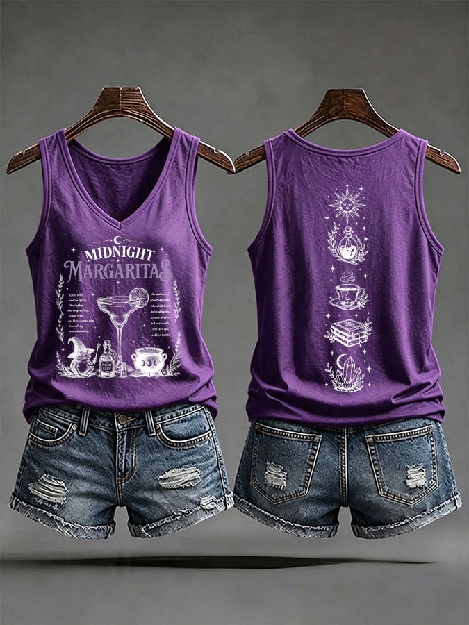 Women's Midnight Margaritas Printed Tank Top