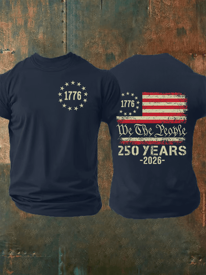 Men's  250 YEARS  Print Casual T-Shirt