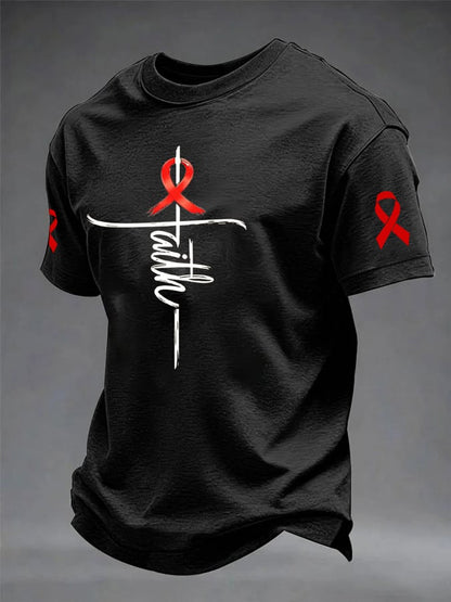 Men's Blood Cancer Awareness Graphic T-Shirt