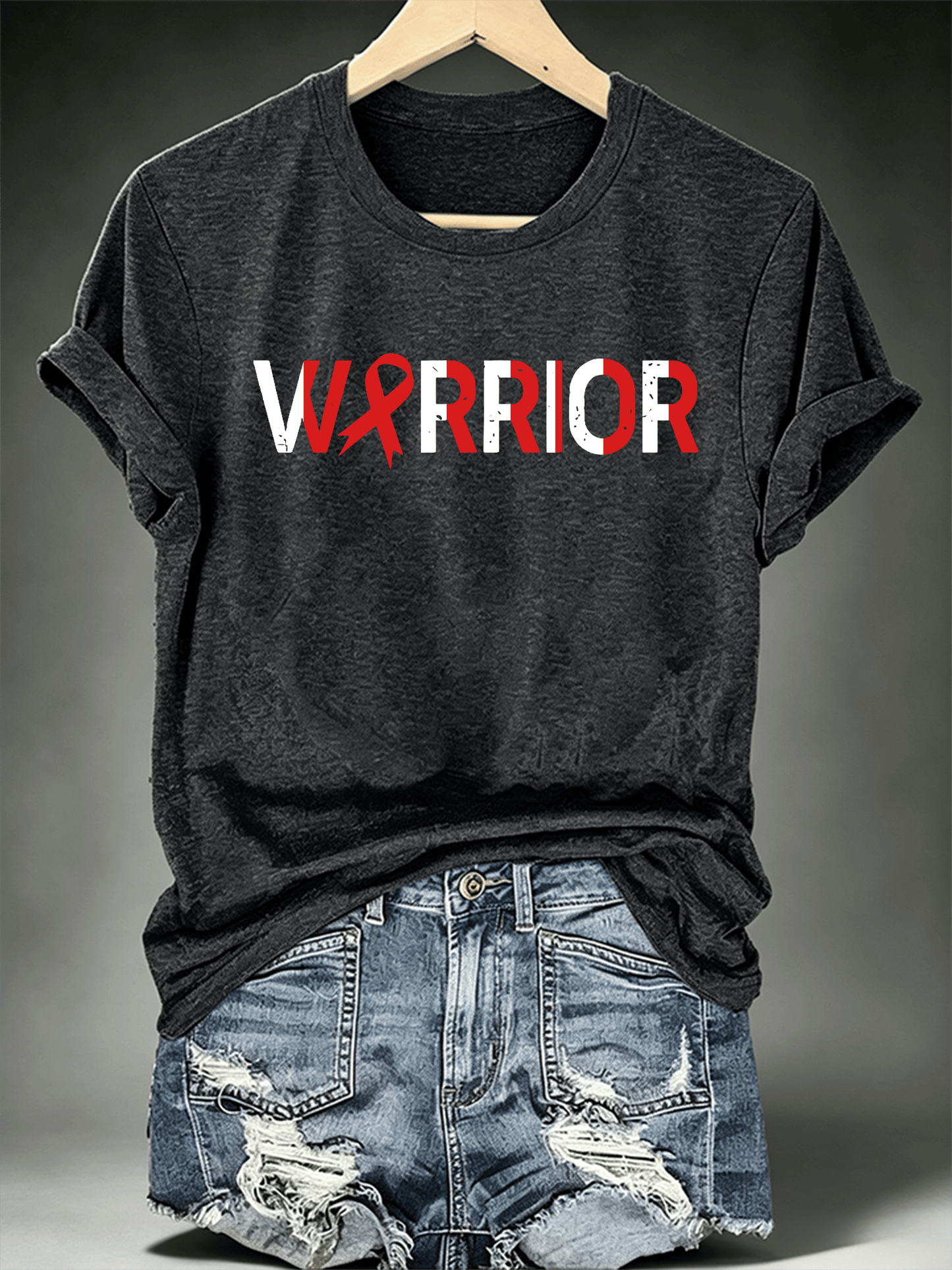 Women's T-shirts with designs promoting awareness of blood cancers