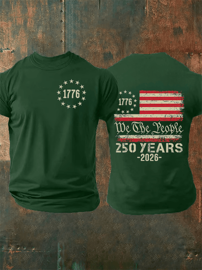 Men's  250 YEARS  Print Casual T-Shirt