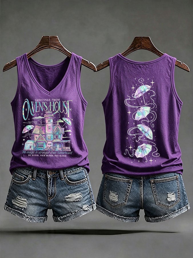 Women's No Magic Is Stronger Than Sisterhood Printed Tank Top