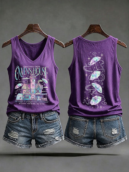 Women's No Magic Is Stronger Than Sisterhood Printed Tank Top