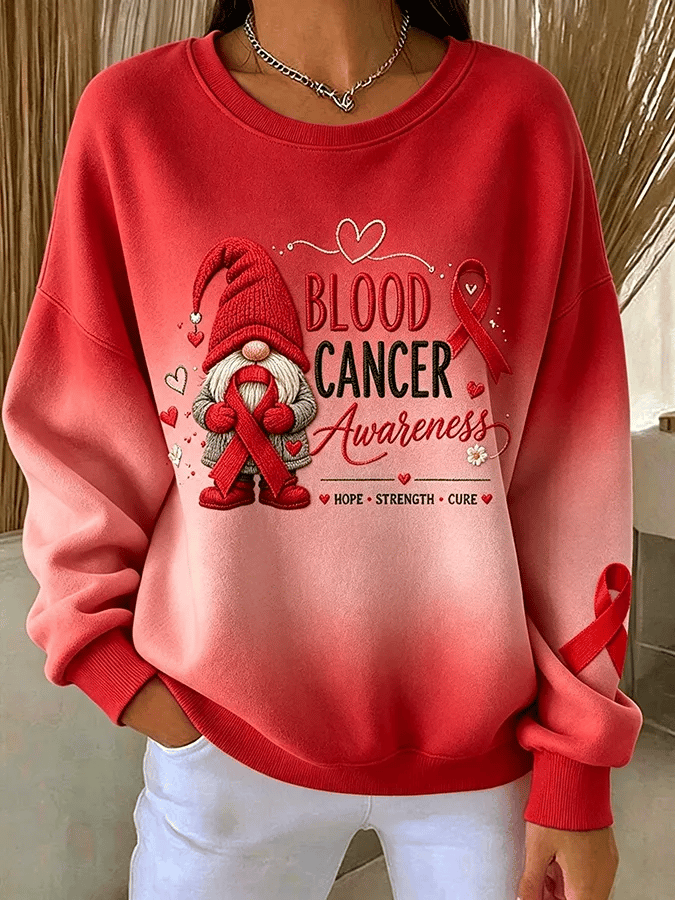 Women's Casual Printed Long-Sleeve Sweatshirt