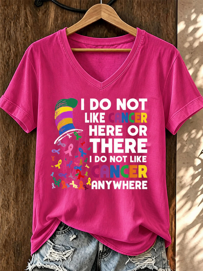 Women'S Belief And Breast Cancer Awareness Support V-Neck T-Shirt