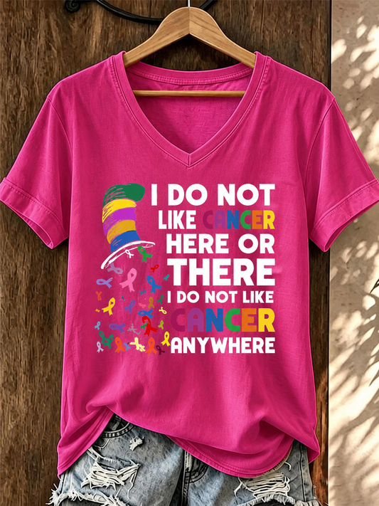 Women'S Belief And Breast Cancer Awareness Support V-Neck T-Shirt
