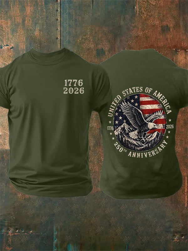 Men's 250th Anniversary Print Crew Neck T-Shirt