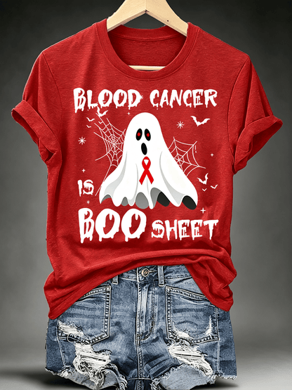 Women's BLOOD CANCER Print T-Shirt