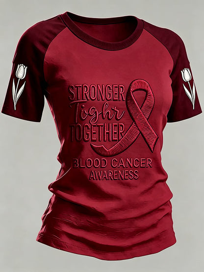 Women's Blood Cancer Awareness V-neck T-shirt