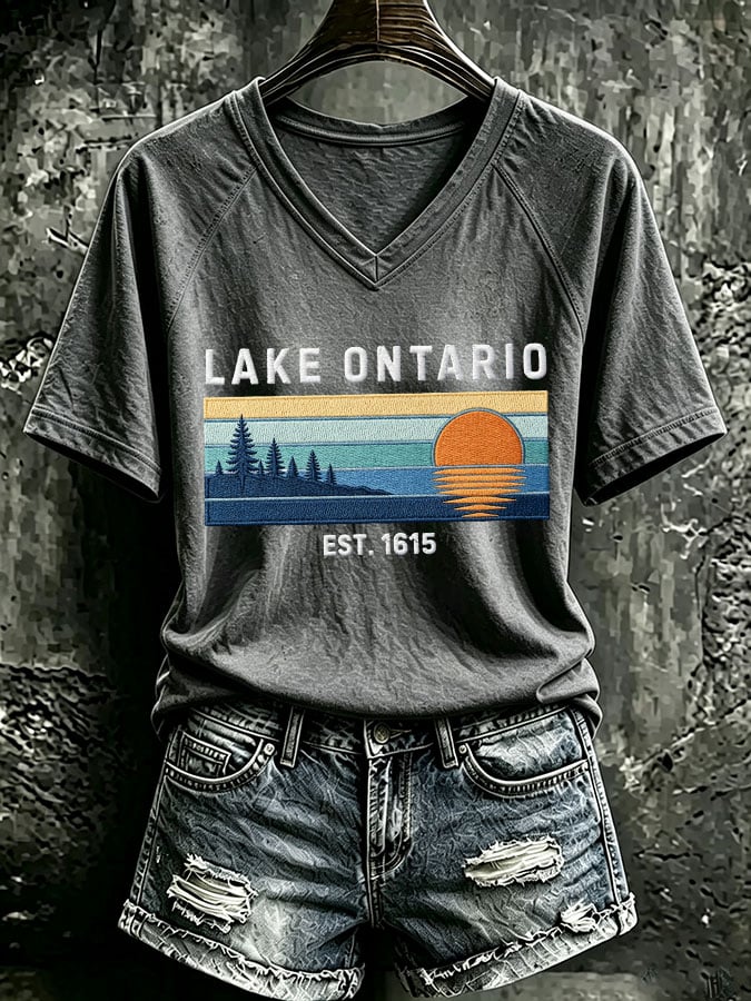 Women's Casual Printed Short-Sleeve T-Shirt