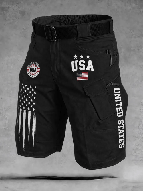 Men's USA 250th Anniversary Flag color-blocked cargo pants