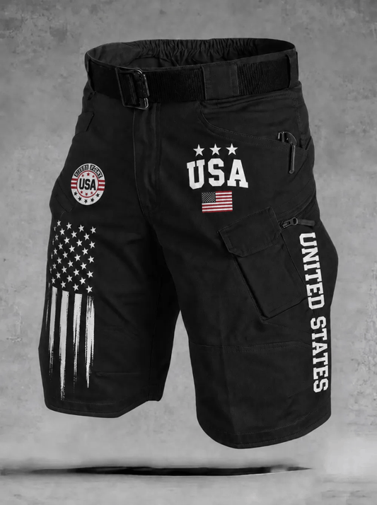 Men's USA 250th Anniversary Flag color-blocked cargo pants