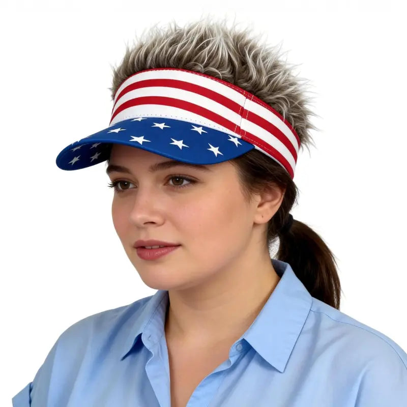 American Flag Wig Hat Celebrate 250 Years of American Heritage in Style!