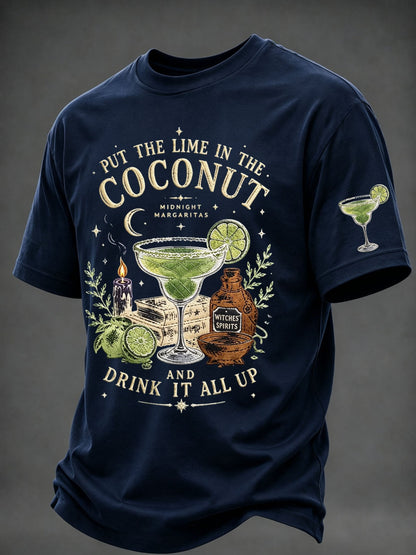 Men's Midnight Margaritas Print Casual T-shirt