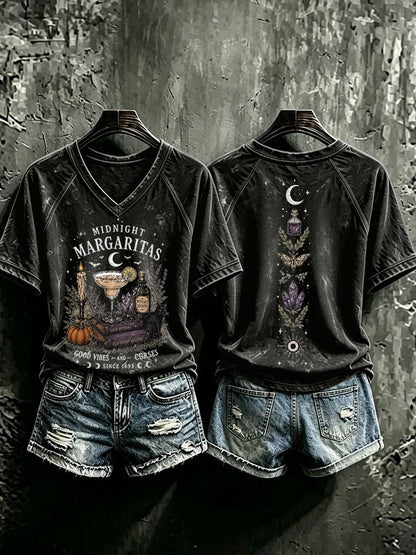 Women's Midnight Margaritas Print Casual T-shirt