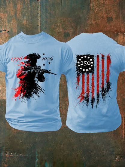 Men's 250 YEARS Round-neck Printed T-Shirt