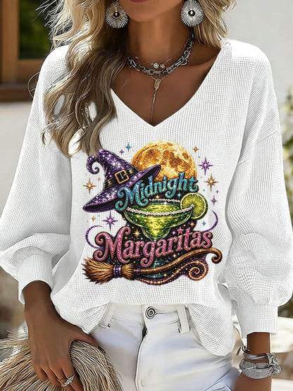 Women's Midnight Margaritas Print Casual T-shirt