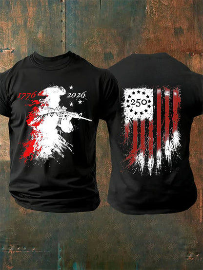 Men's 250 YEARS Round-neck Printed T-Shirt