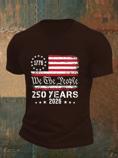 Men's 250 YEARS Print Round-Neck T-Shirt