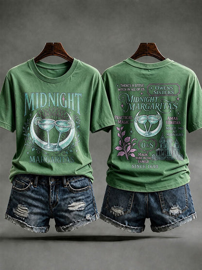 Women's Midnight Margaritas Print Casual T-shirt