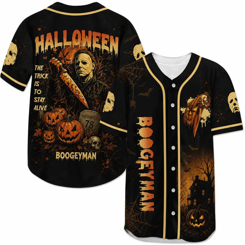 Unisex Halloween Horror Baseball Jersey