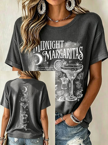 Women's Midnight Margaritas Print Casual T-shirt