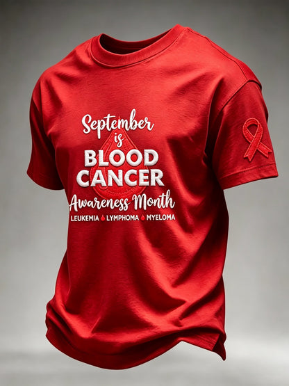 Men's Blood Cancer Awareness Graphic T-Shirt