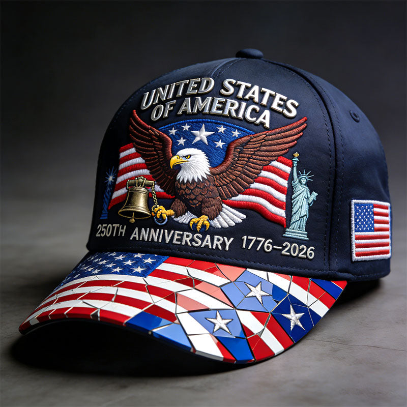 US 250th Anniversaryn Printed Hat