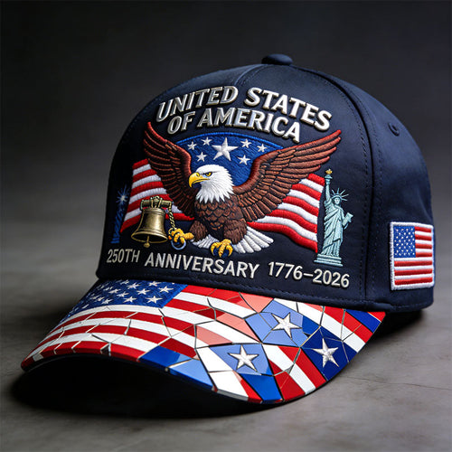 US 250th Anniversaryn Printed Hat