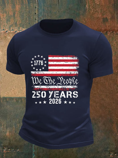 Men's 250 YEARS Print Round-Neck T-Shirt