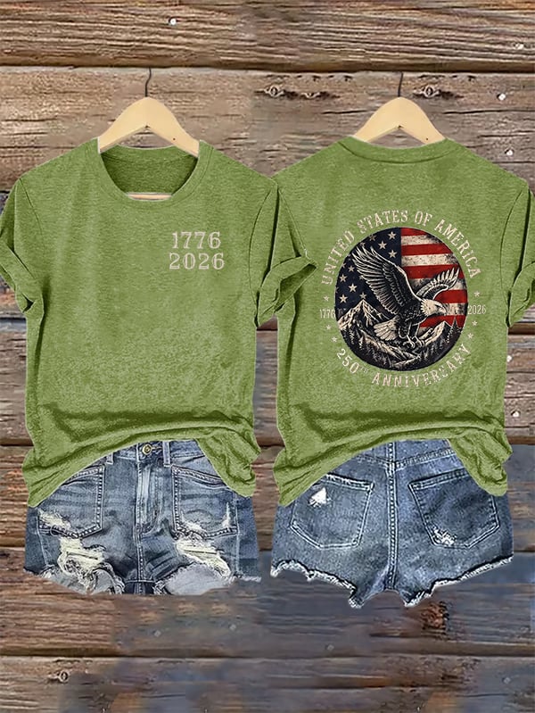 Women's  250th Anniversary Print Crew Neck T-Shirt