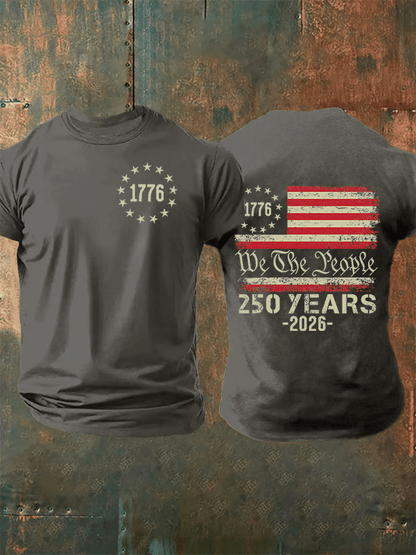 Men's  250 YEARS  Print Casual T-Shirt