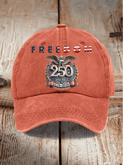 Unisex  American 250th Print  Casual  Hat