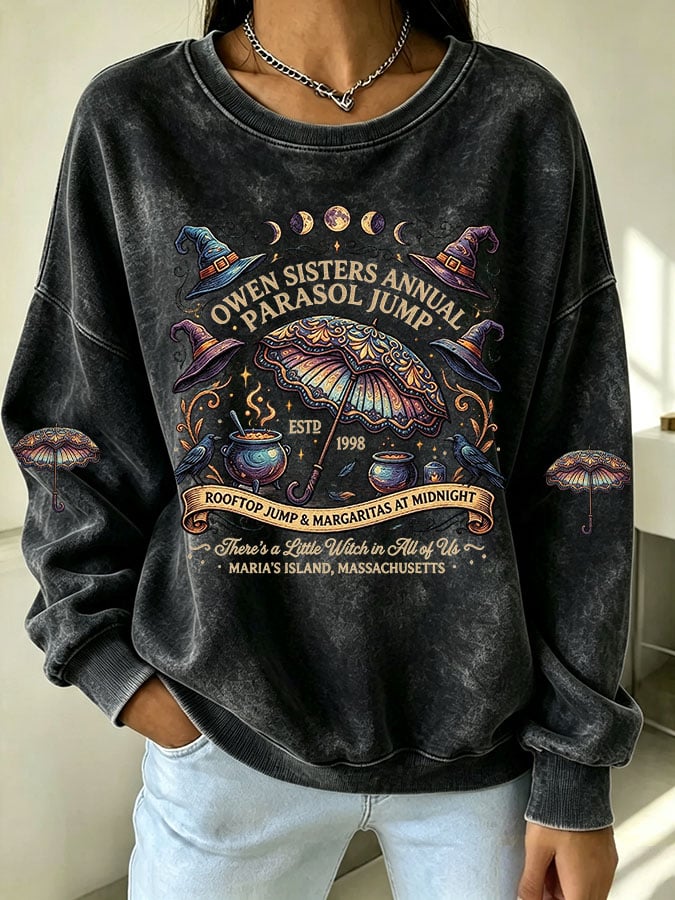 Women's There's A Little Witch In All Of Us Print Casual Sweatshirt