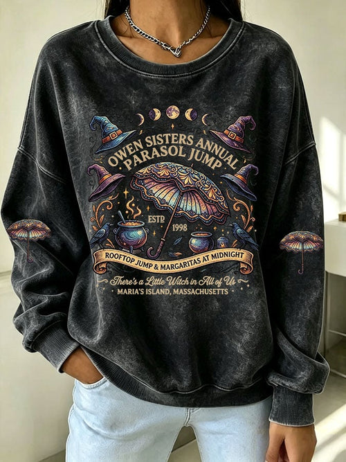 Women's There's A Little Witch In All Of Us Print Casual Sweatshirt