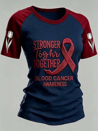 Women's Blood Cancer Awareness V-neck T-shirt
