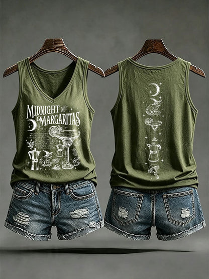 Women's Midnight Margaritas Printed Tank Top
