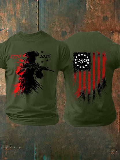 Men's 250 YEARS Round-neck Printed T-Shirt