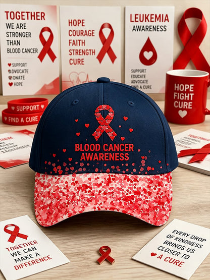 Unisex Blood Cancer Print Baseball Cap