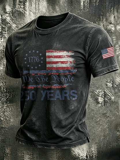 Men's  American 250 Print Casual T-shirt